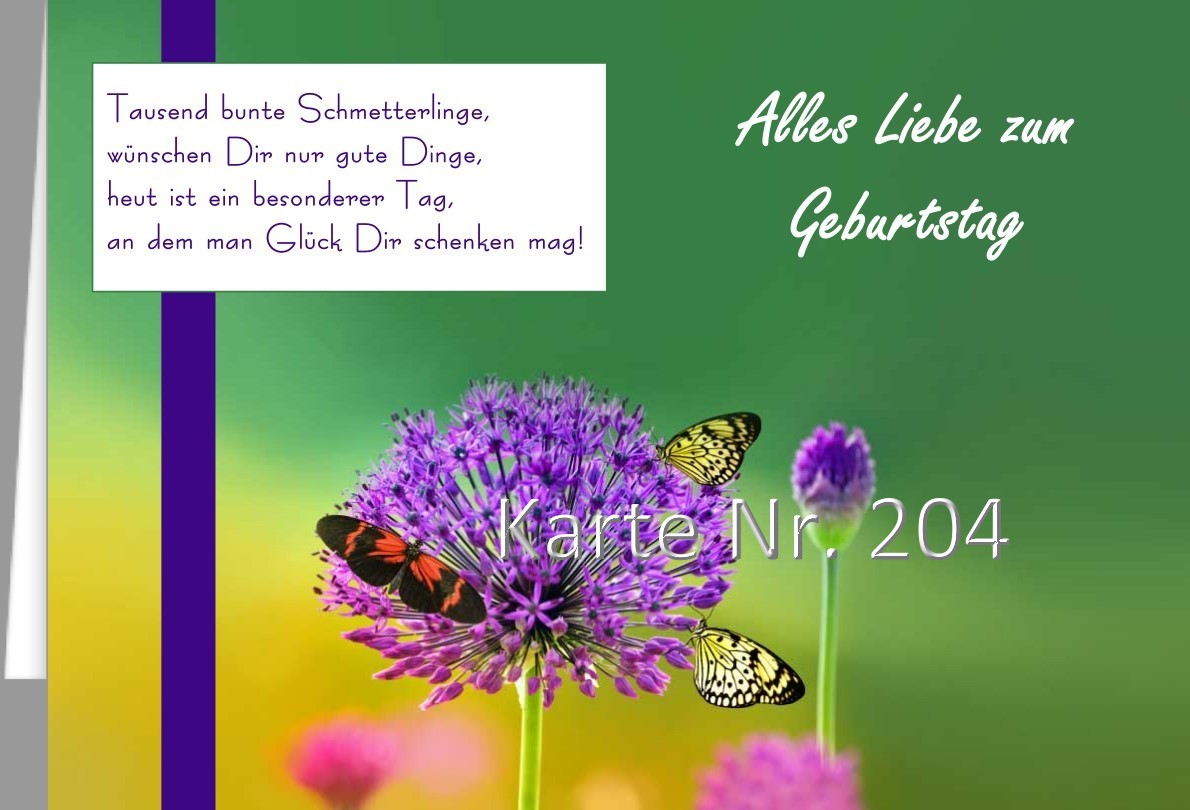 Glückwunschkarte Nr. 204