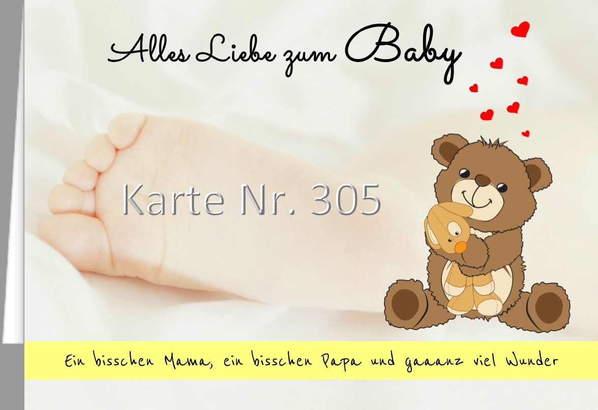 Glückwunschkarte Nr. 305 Glückwunschkarte Nr. 305