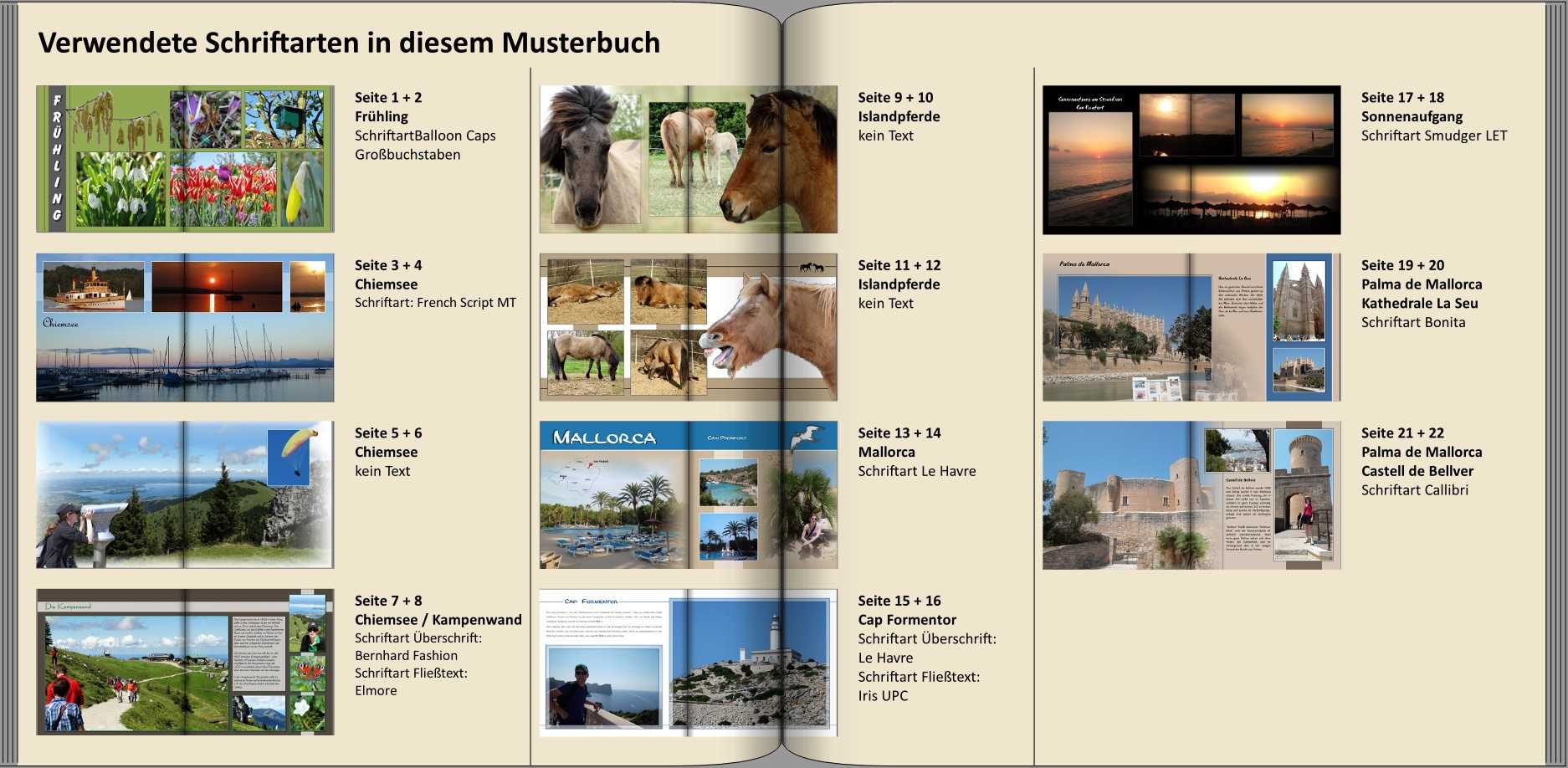 Musterfotobuch Typ Brilliant Quadratisch - Seite 24 + 25 Seite 24 + 25 des Musterfotobuchs Typ Brilliant im Format Quadratisch
